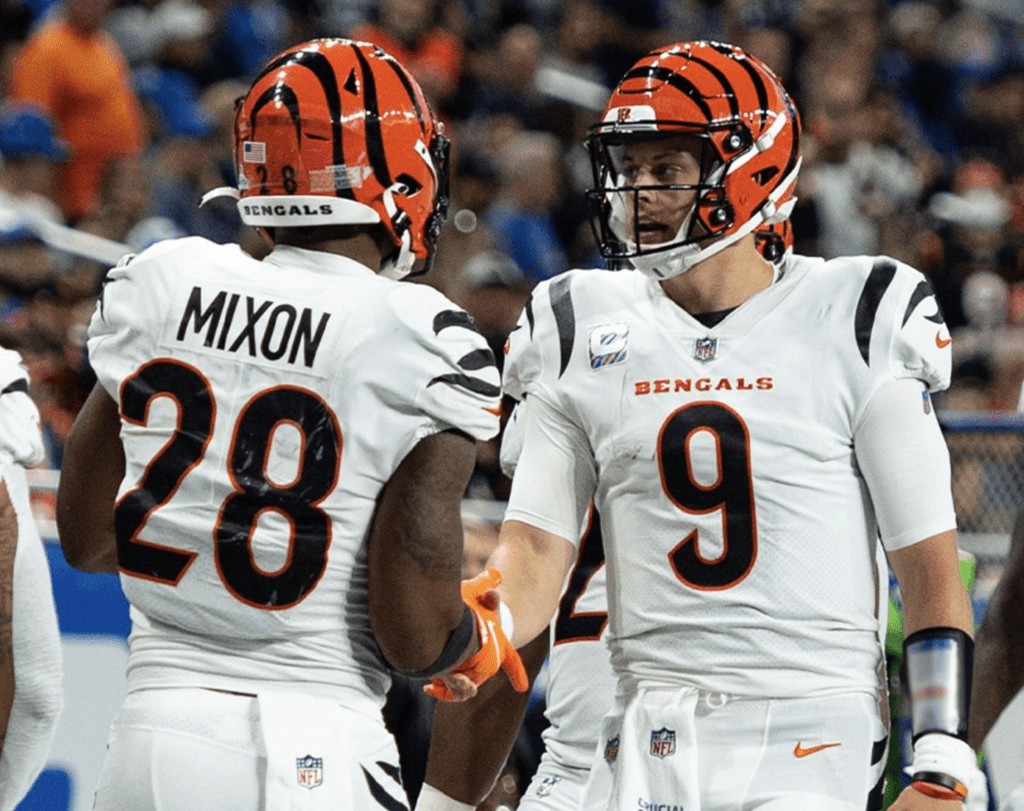 Joe Mixon and Joe Burrow for the Bengals