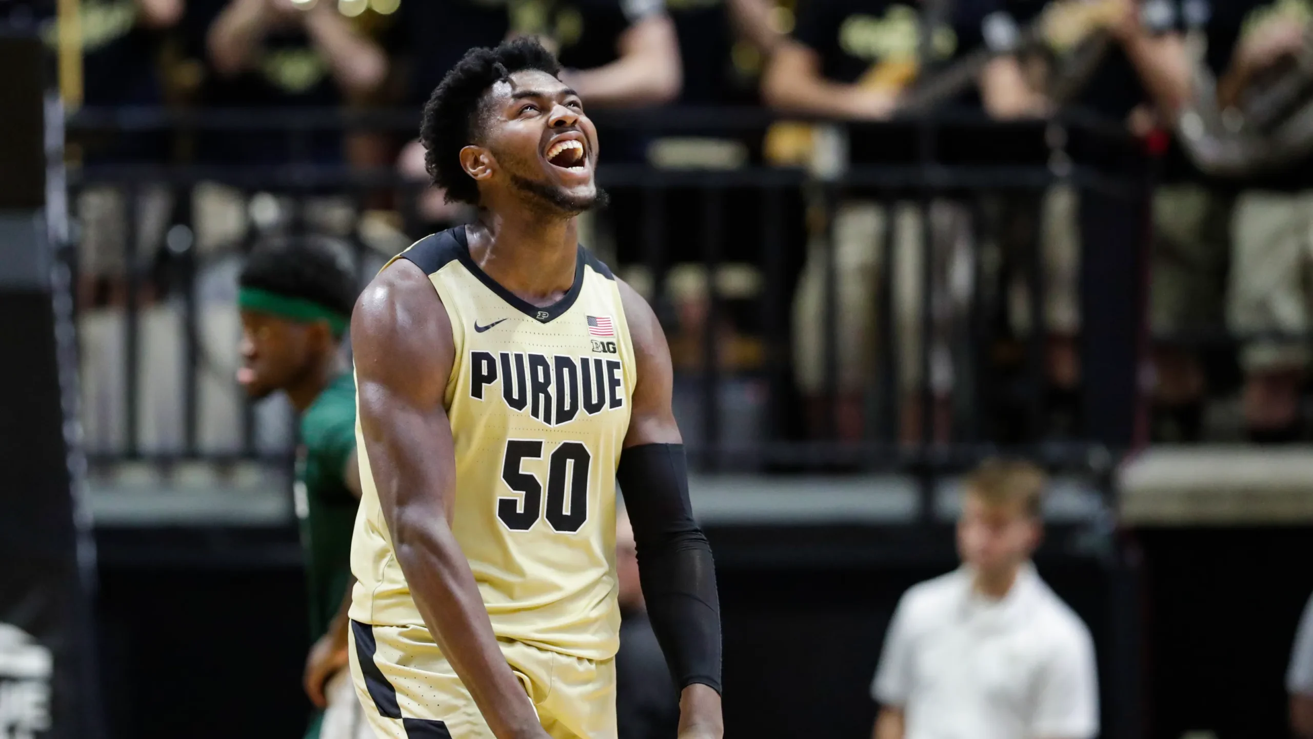 Purdue star Trevion Williams speaks to the media at the NBA Draft