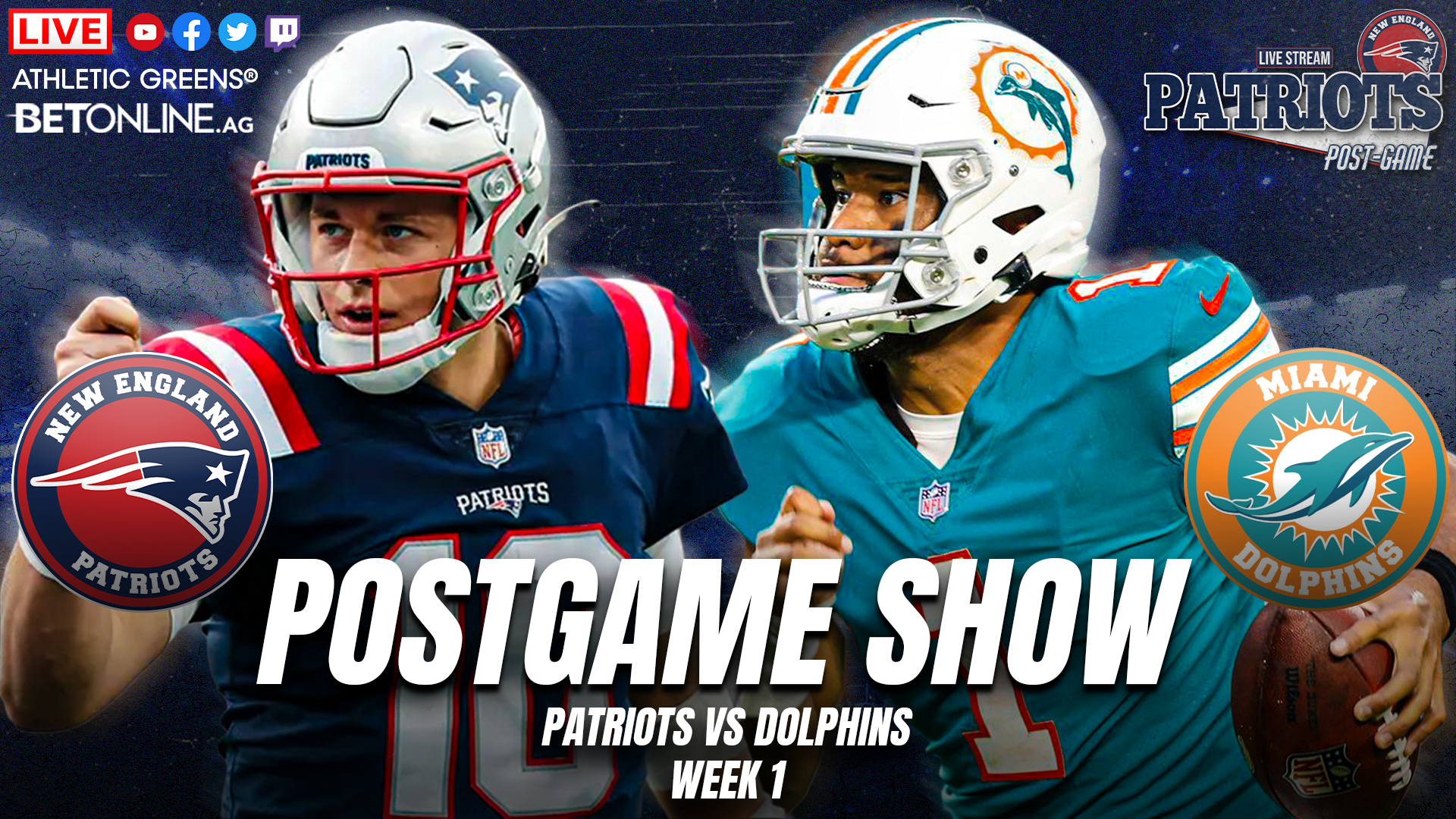 Patriots vs Dolphins Postgame Show - CLNS Media