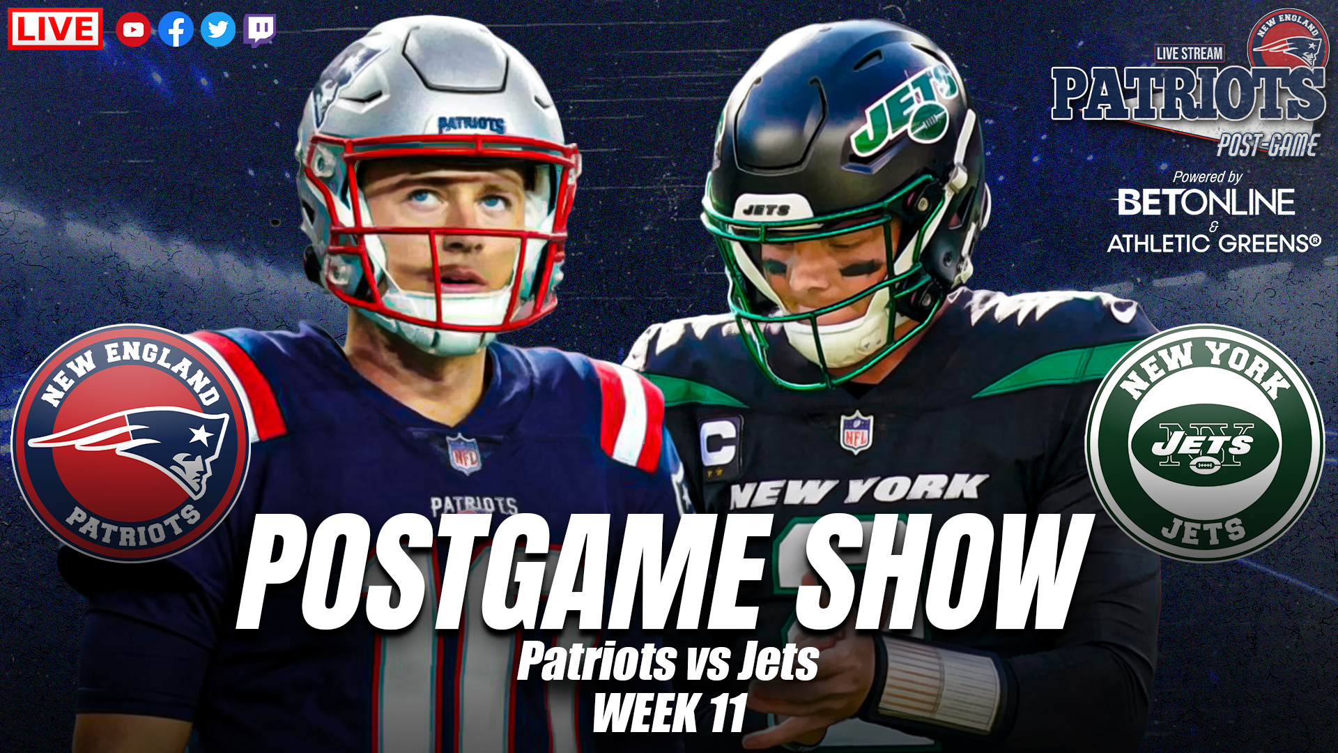 Patriots Postgame Show: Jets at Patriots 11/20 