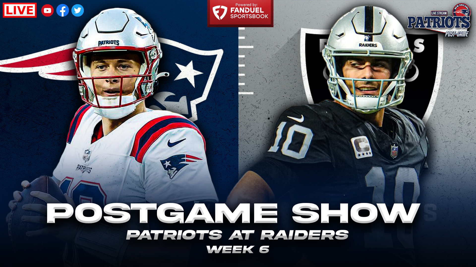 LIVE Patriots vs Raiders Week 6 Postgame Show CLNS Media